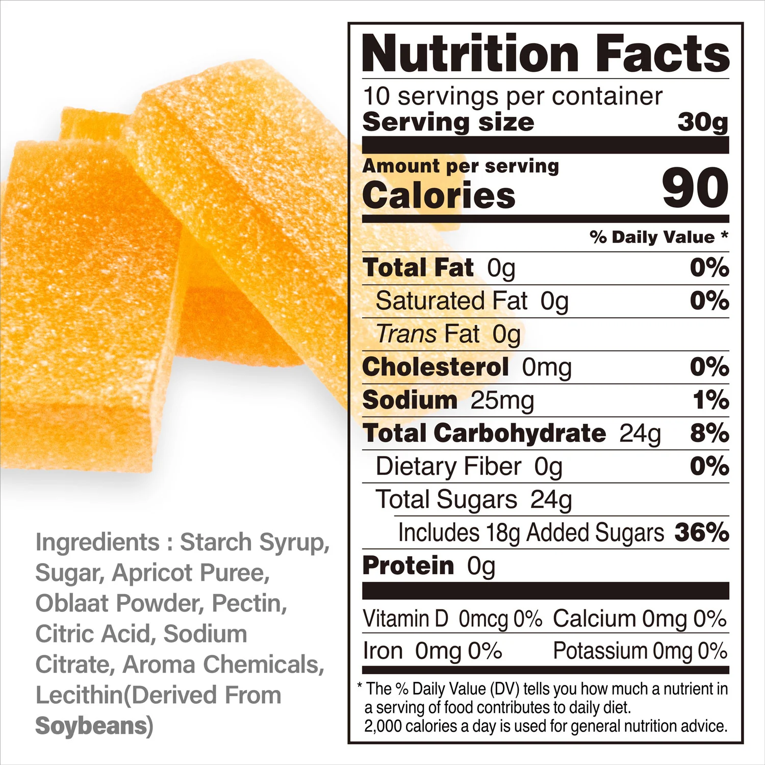 Jelly Fruit Mochi (Apricot) 300g(10.58oz) - Image 6