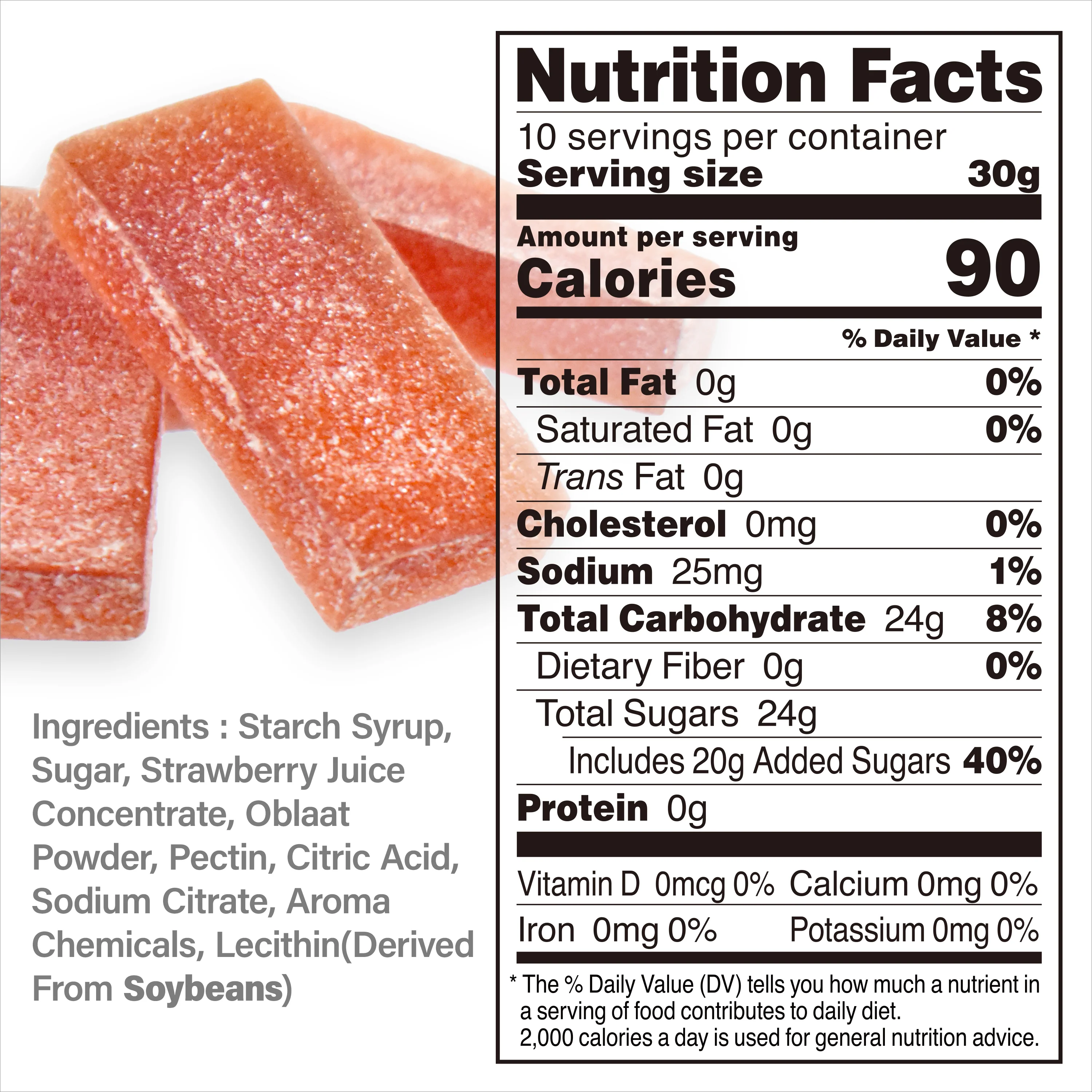 Jelly Fruit Mochi (Juicy Strawberry) 300g(10.58oz) - Image 7