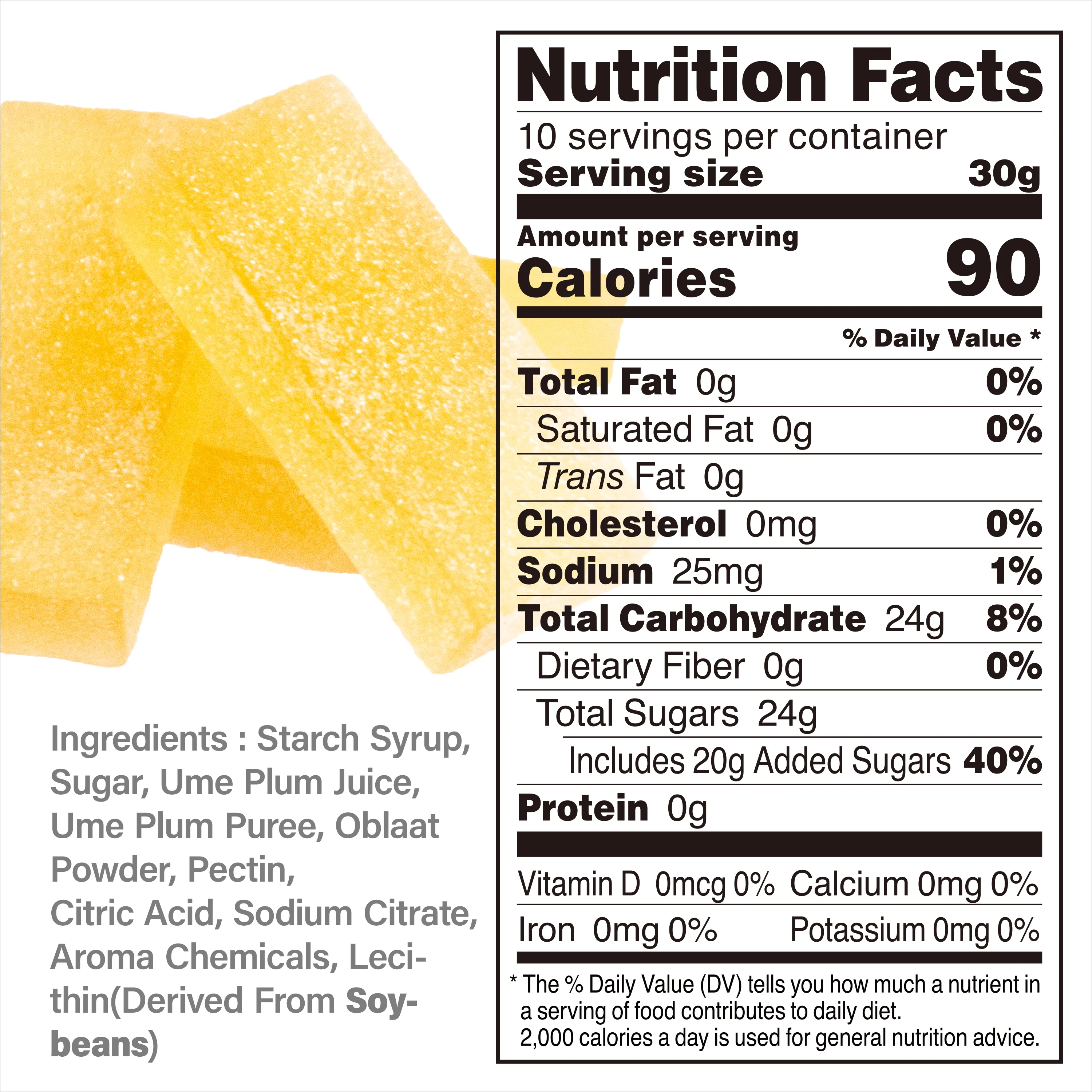 Jelly Fruit Mochi (Ume Plum) 300g(10.58oz) - Image 7