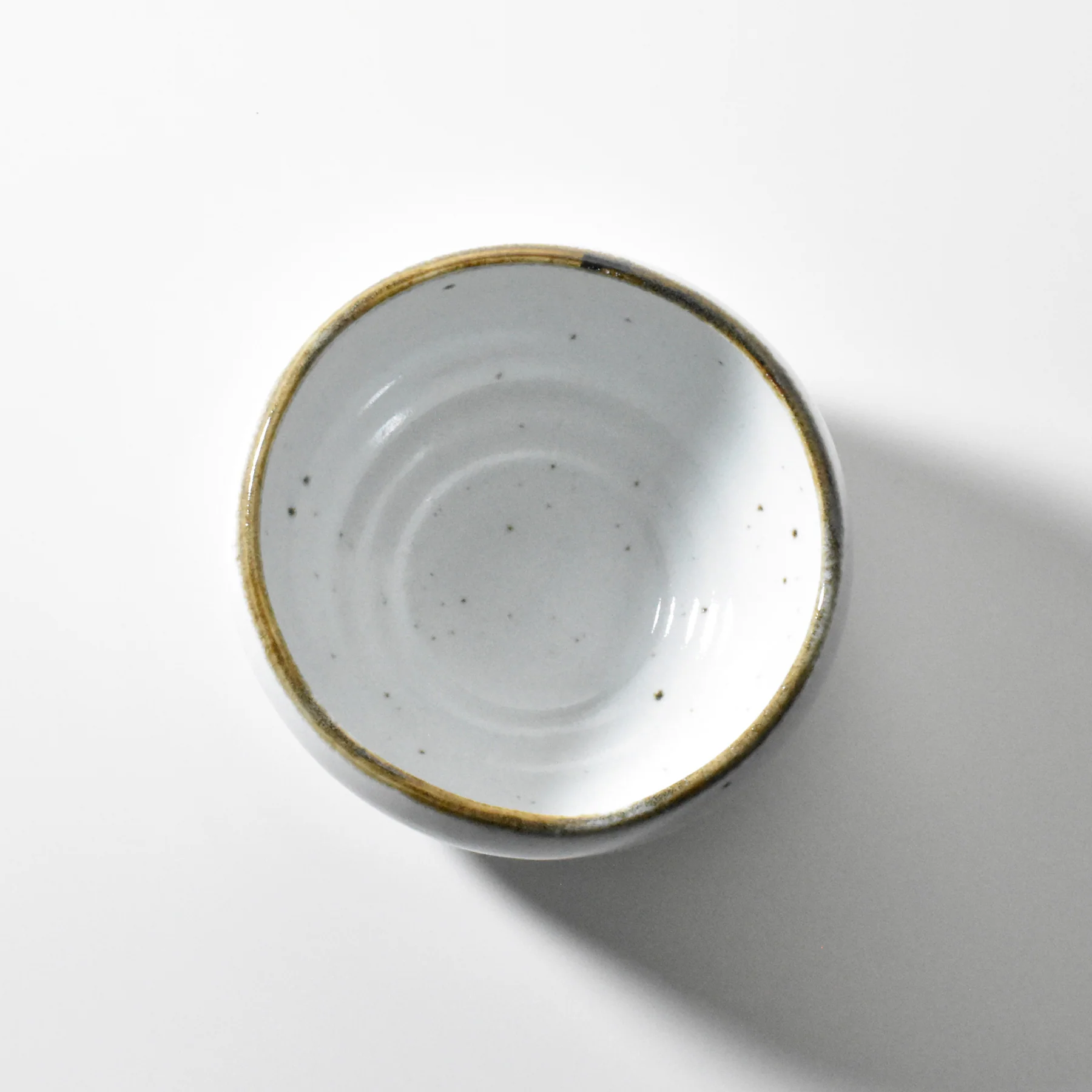 Matcha Tea Bowl -MS15 Rustic White Rim - Image 3