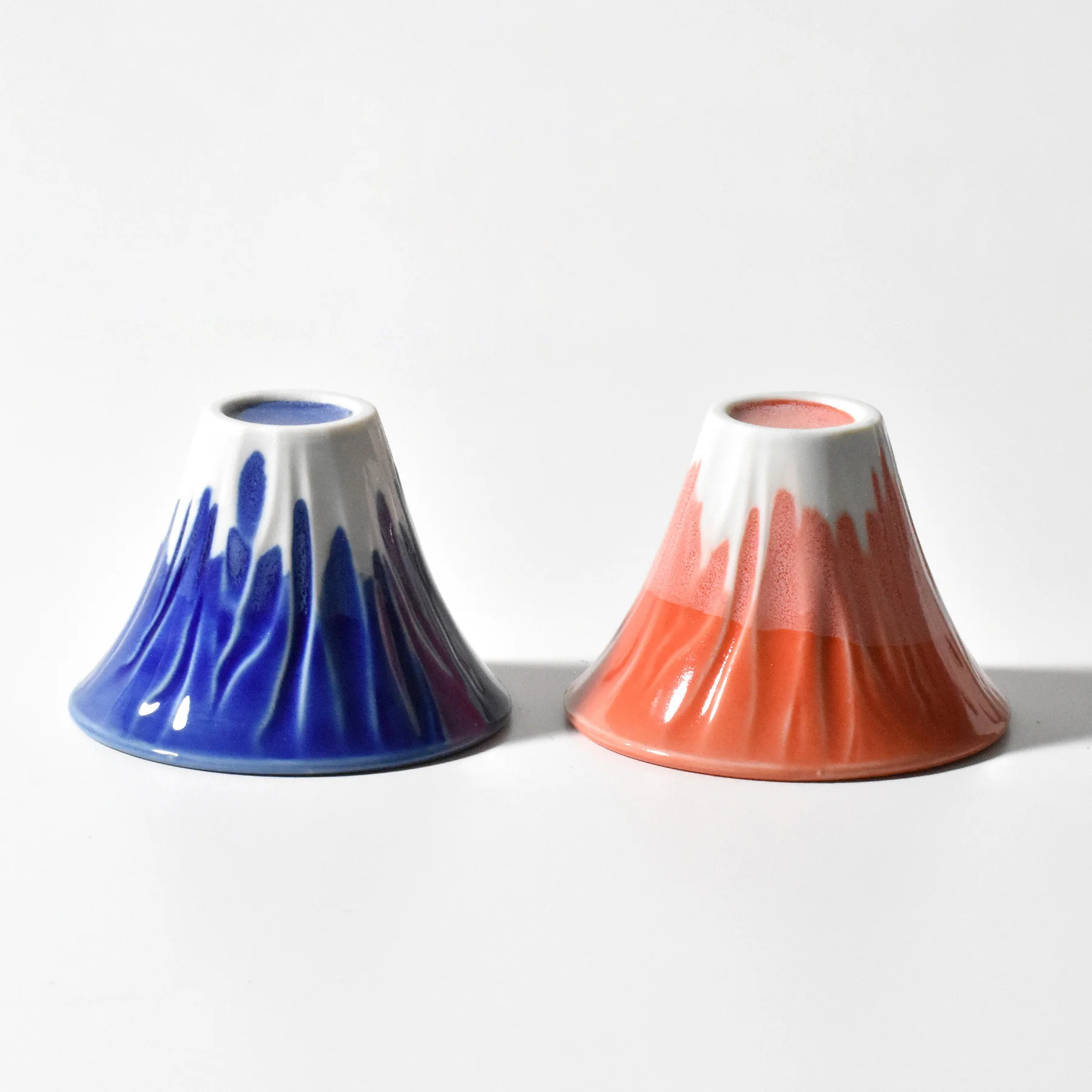 Mount Fuji Sake Cup Pair – Japanese Fujisan Ochoko Set - Image 3
