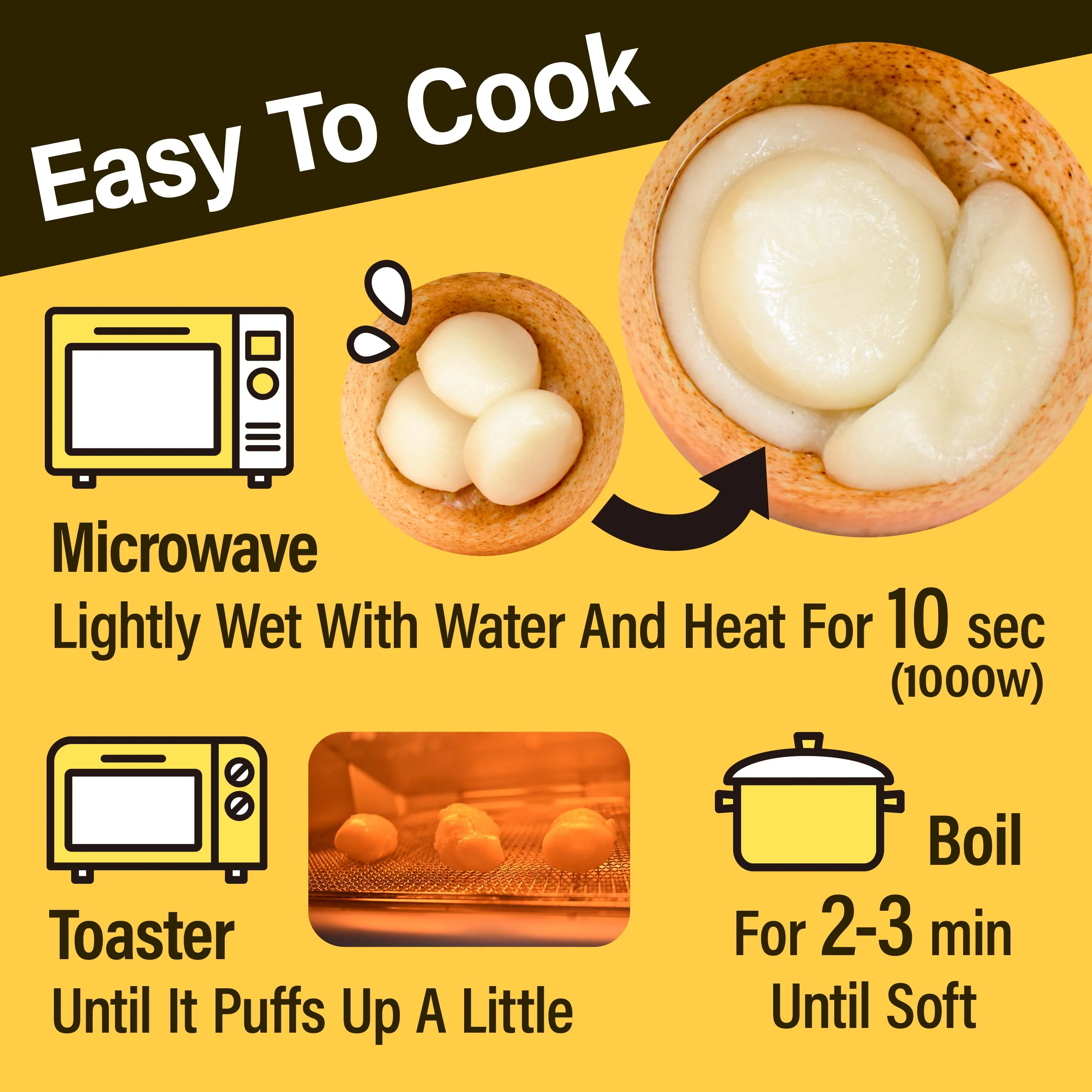 Rice Cake Mochi (Round) 180g(6.3oz) - Image 3