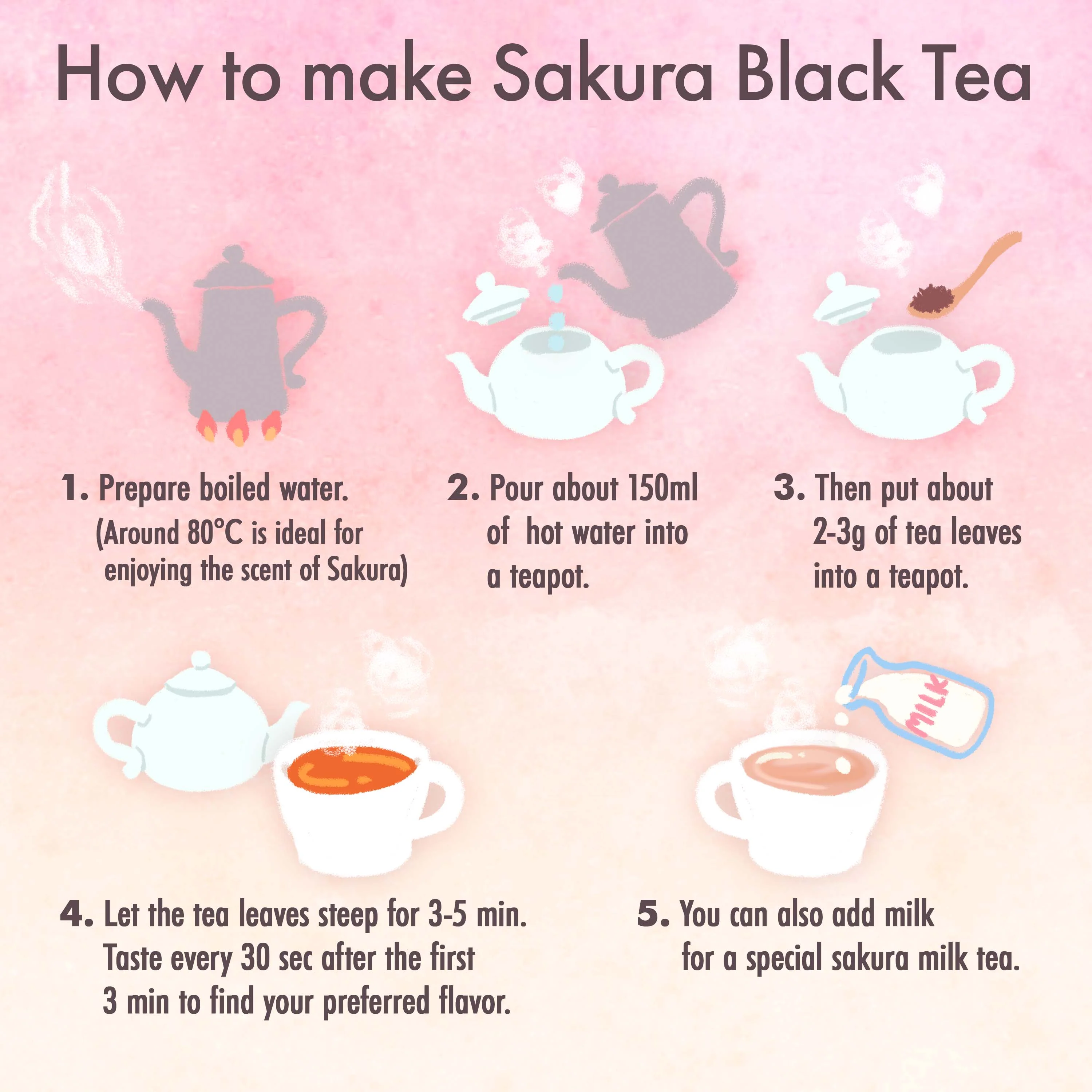 Sakura Black Tea (Loose Leaf) 80g(2.82oz) - Image 5
