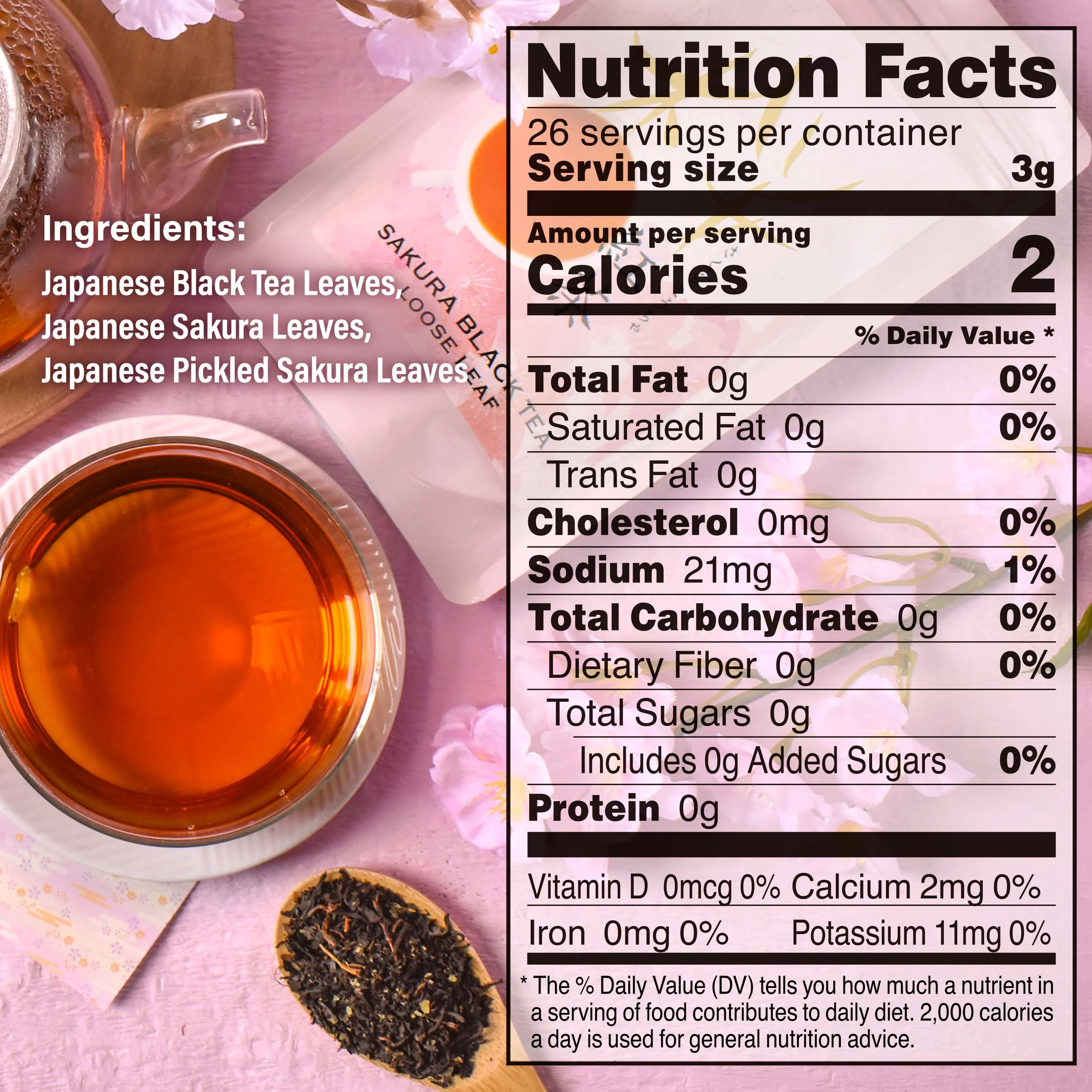 Sakura Black Tea (Loose Leaf) 80g(2.82oz) - Image 7