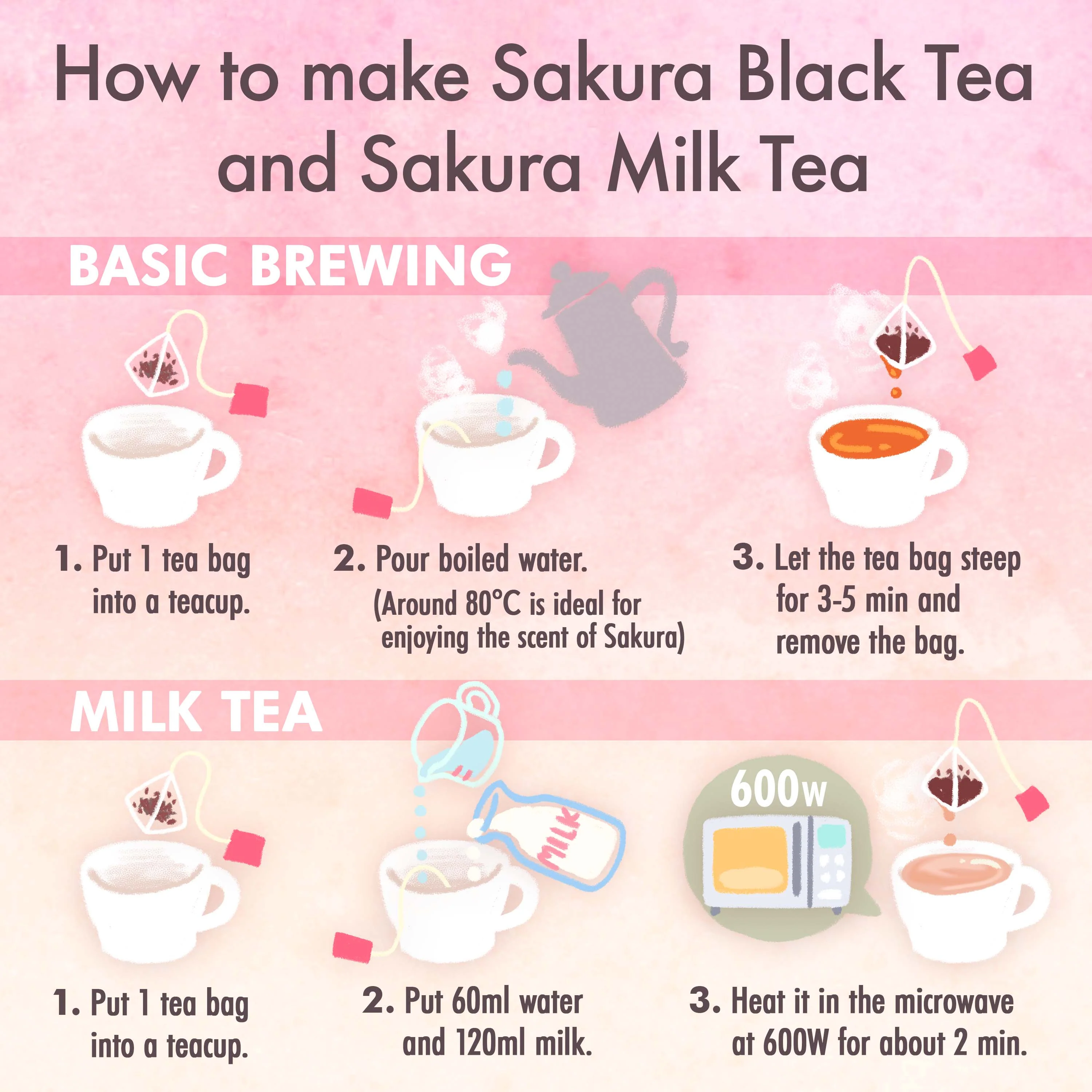 Sakura Black Tea (Tea Bag) 3gx15bags - Image 5