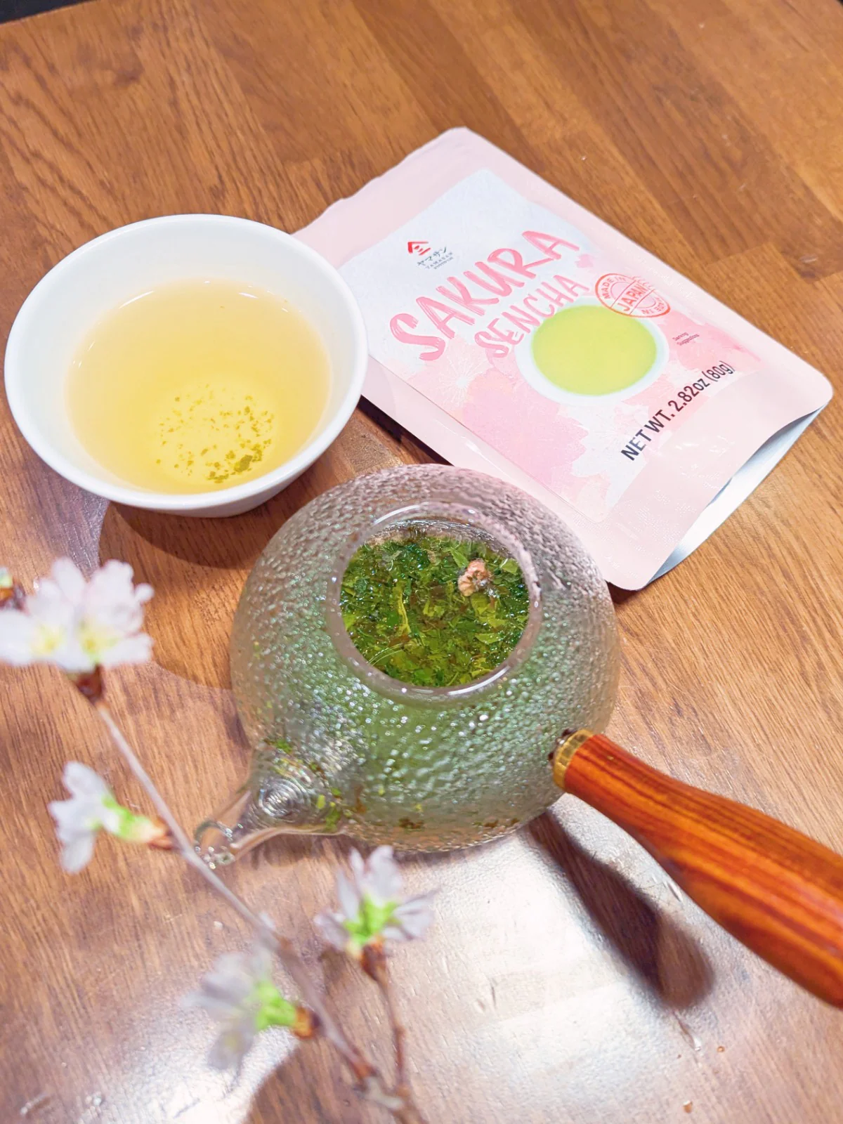Sakura Sencha Floral Green Tea with Sakura petals 80g(2.82oz) - Image 9