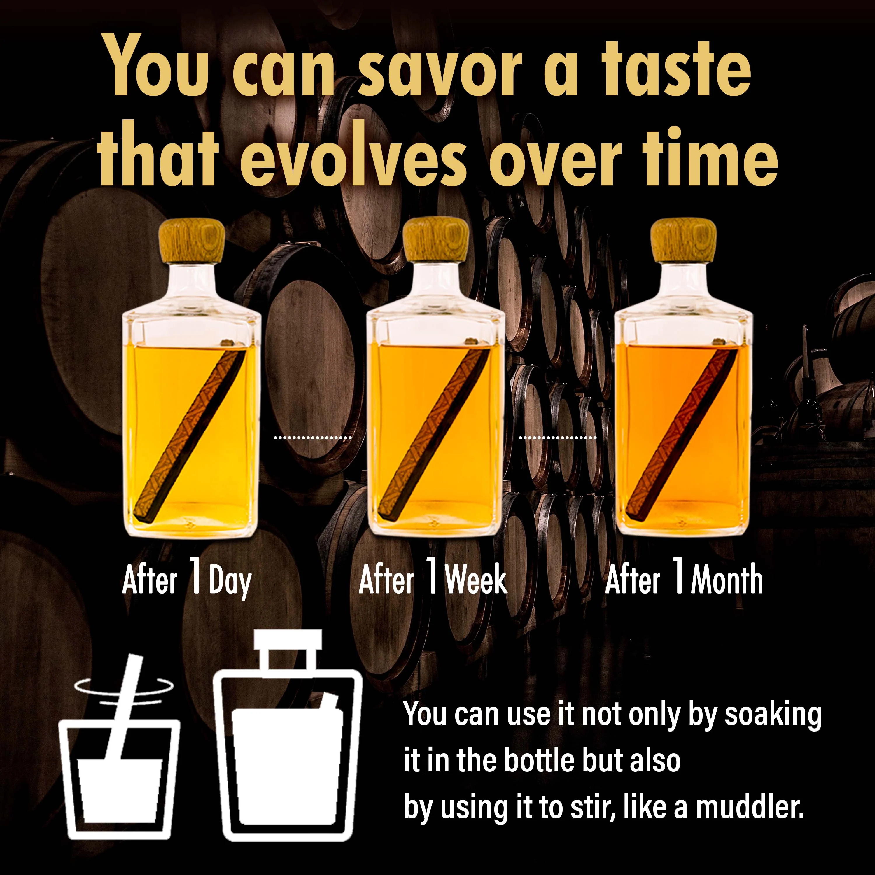 Whisky Aging Stick (Sakura Wooden Barrel) 1P - Image 5